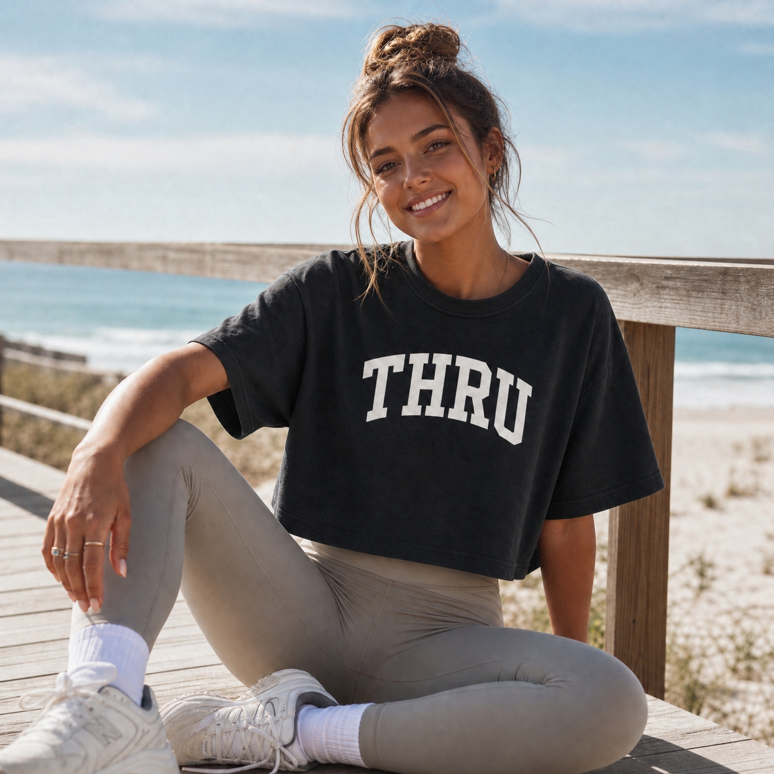 Women’s Garment Dye Cropped Tee Thruball