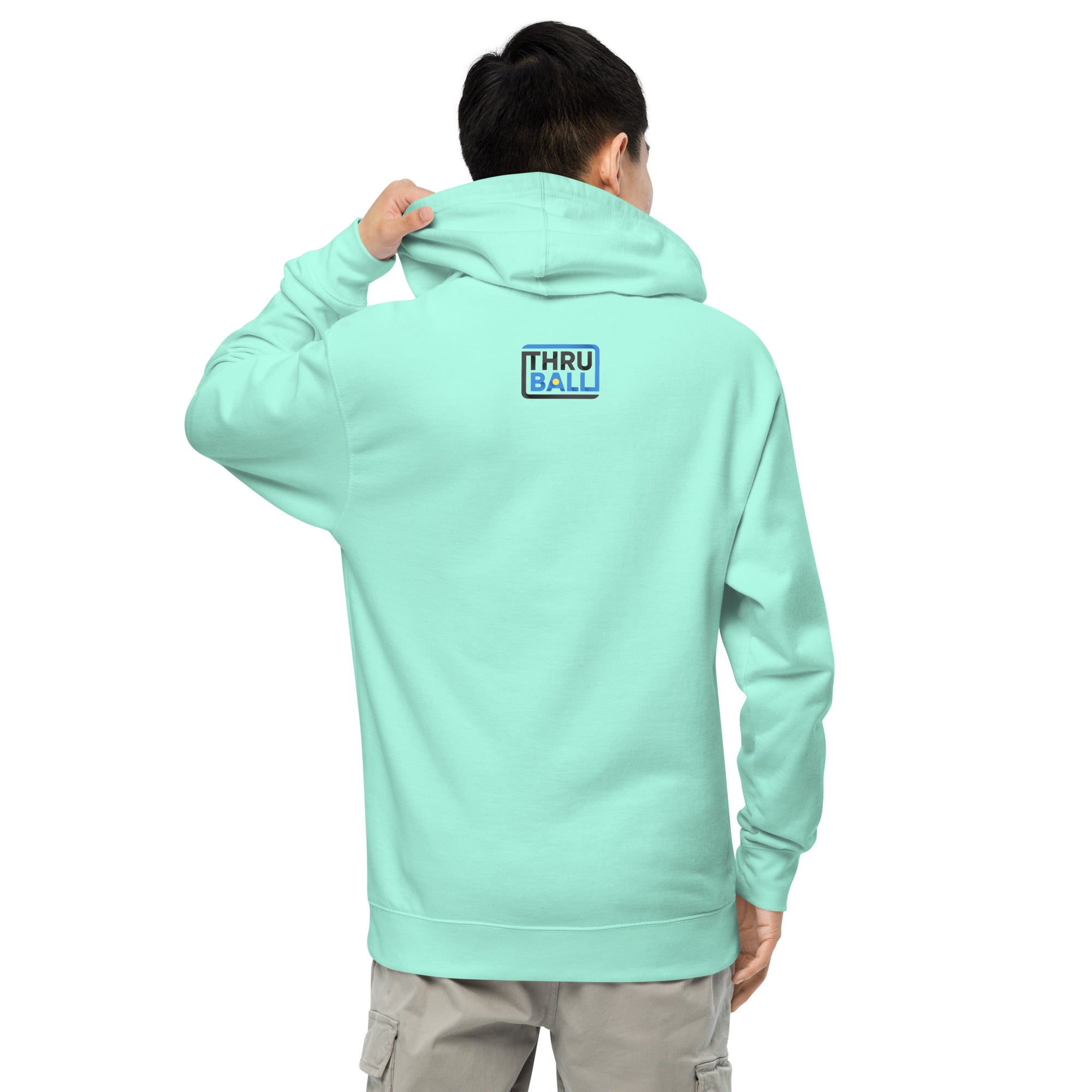 back of the mint official thruball hoodie